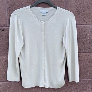 Banana Republic 100% Silk Button-Up Cardigan Sweater